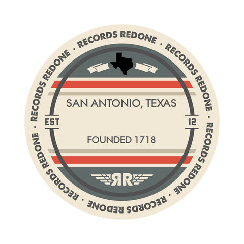 San Antonio Skyline Records Redone Label Vinyl Record Art