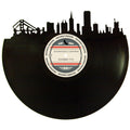 San Francisco skyline wall art made from a recycled vinyl record — eco-friendly décor with a nostalgic vibe.