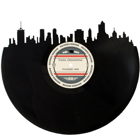 Tulsa Skyline Records Redone Label Vinyl Record Art